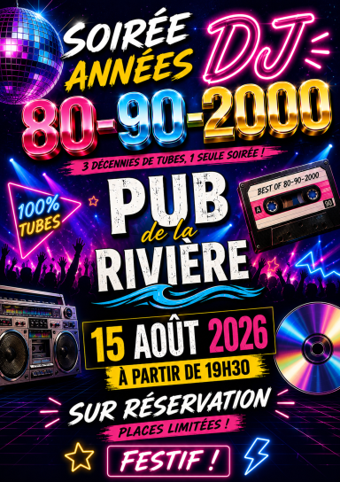 Soiree DJ années 80-90 et 2000 !